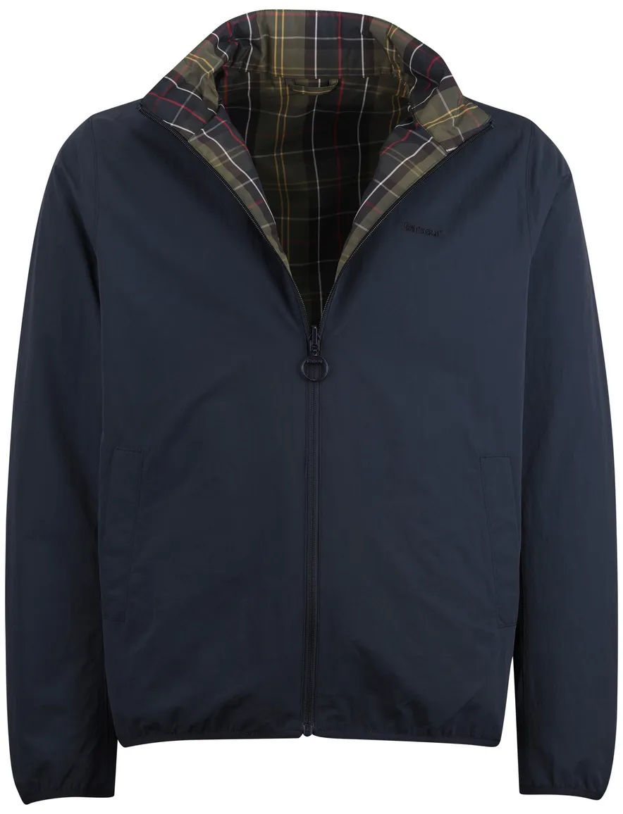donkerblauwe zomerjas Barbour reversible normale fit