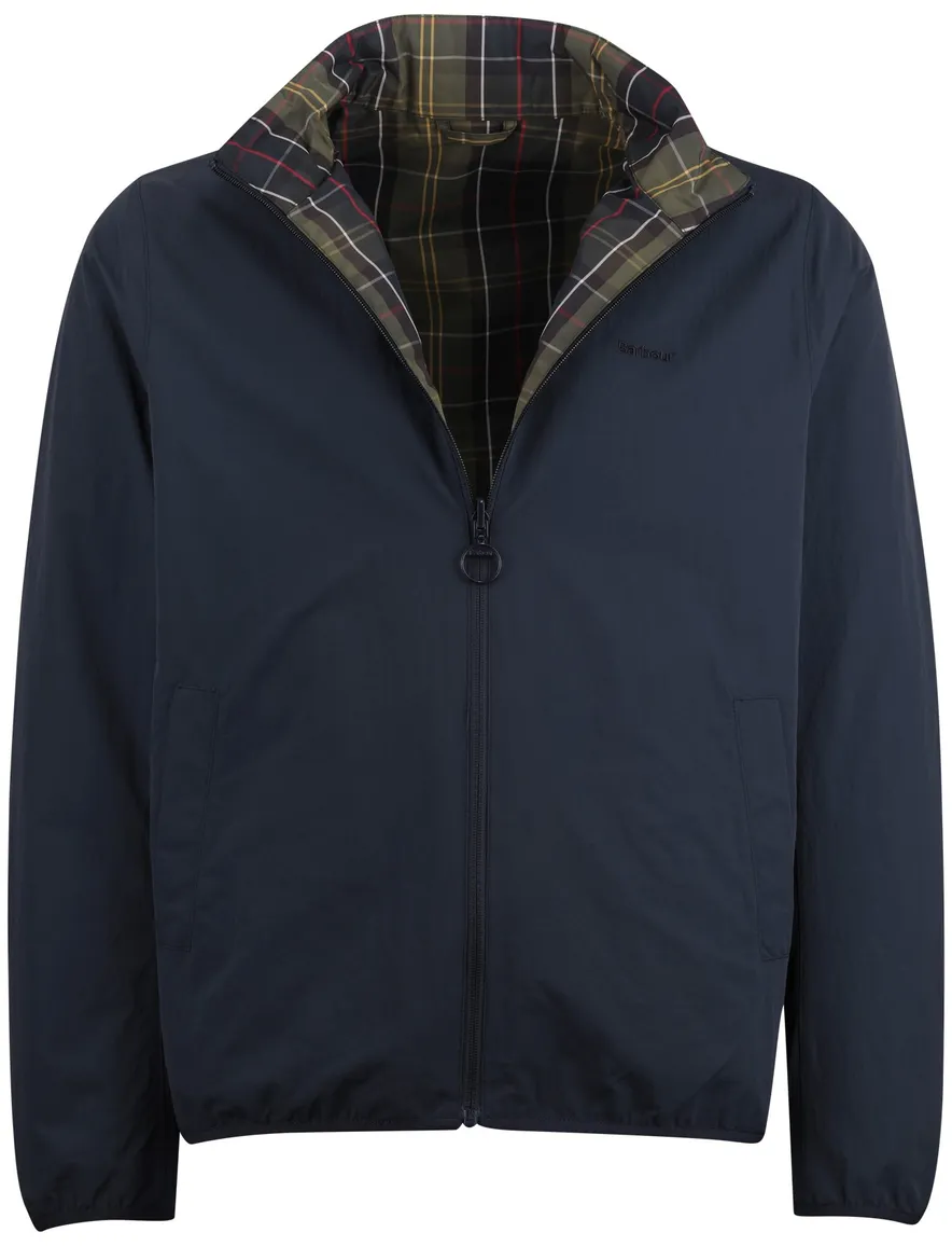 donkerblauwe zomerjas Barbour reversible normale fit