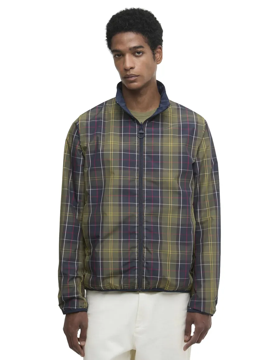 donkerblauwe zomerjas Barbour reversible normale fit