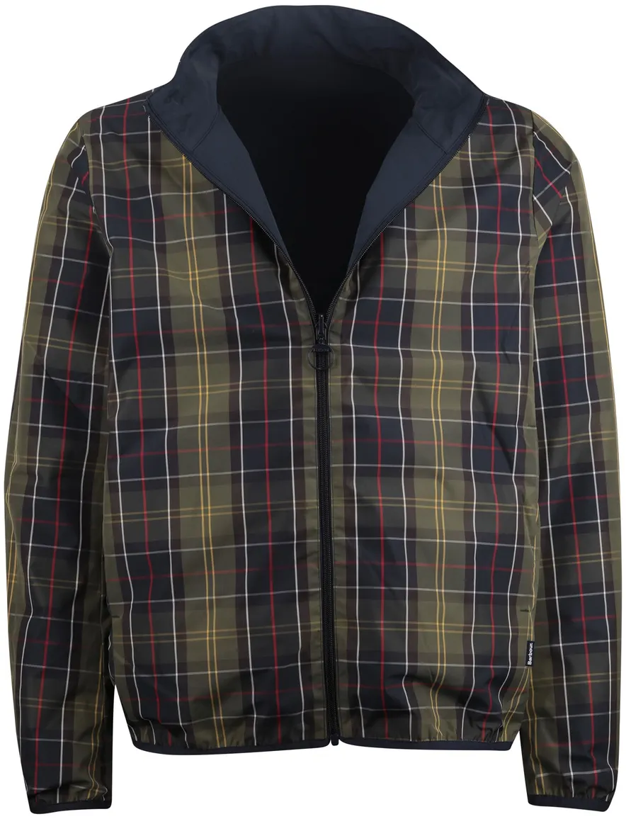 donkerblauwe zomerjas Barbour reversible normale fit