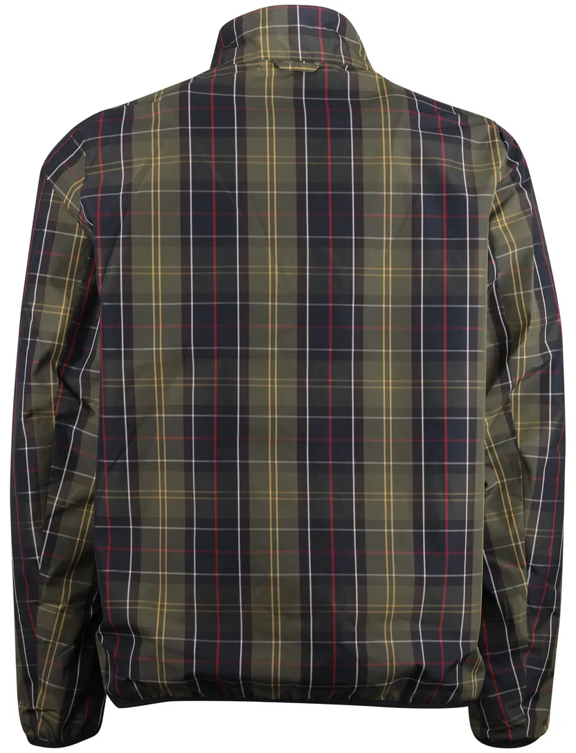 zomerjas Barbour donkerblauw reversible geruit waterafstotend