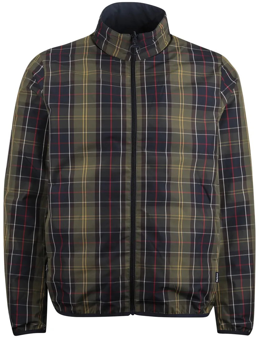 zomerjas Barbour donkerblauw reversible geruit waterafstotend