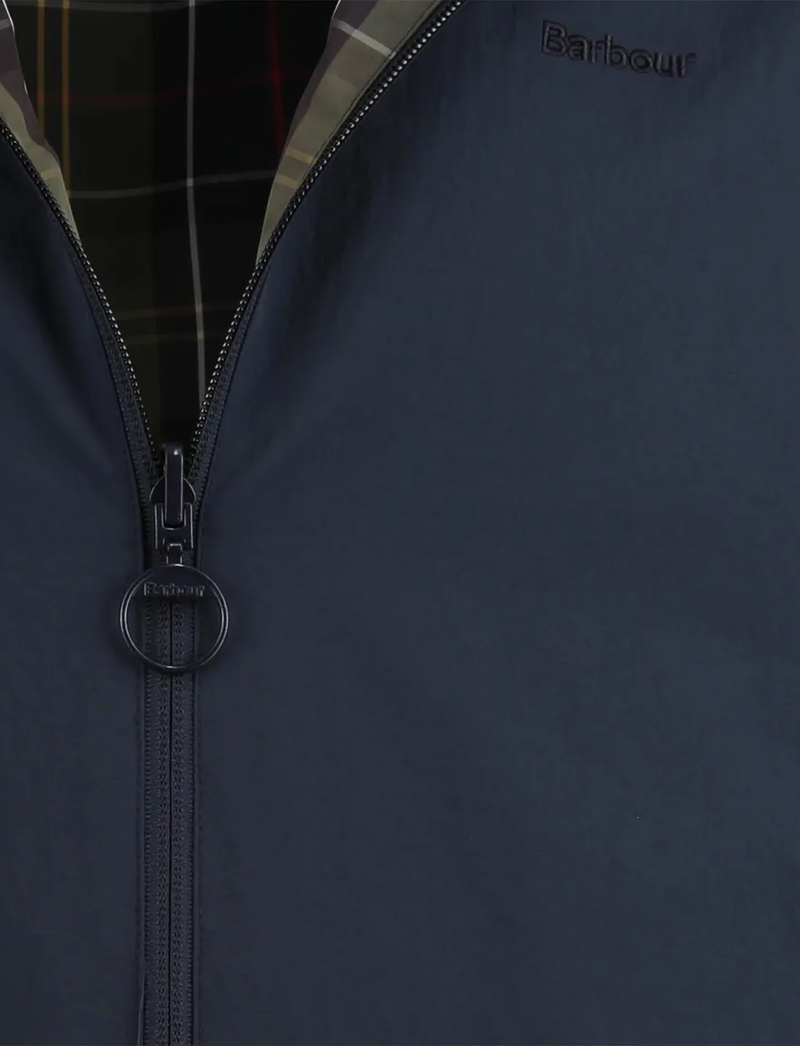 donkerblauwe zomerjas Barbour reversible normale fit