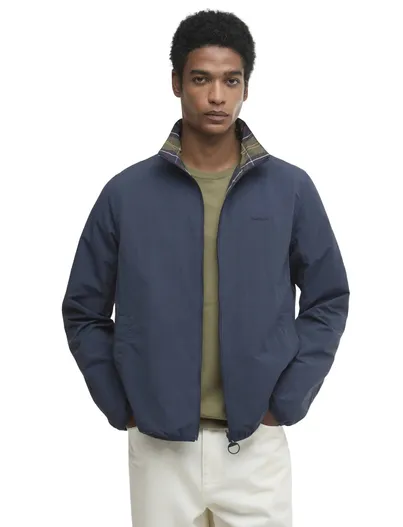 Barbour donkerblauwe zomerjas Barbour reversible normale fit