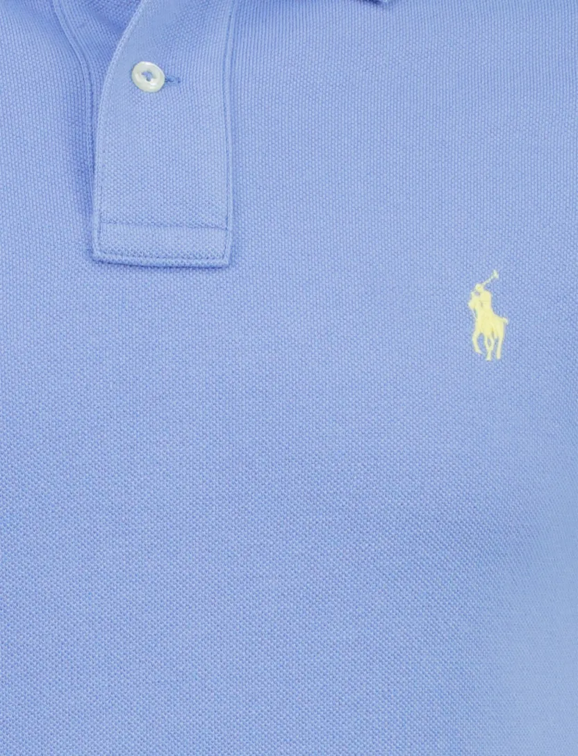 Blauw poloshirt slim fit Polo Ralph Lauren korte mouw