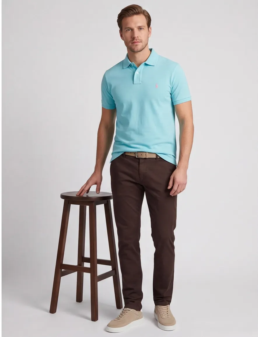 Polo Ralph Lauren poloshirt Turquoise 2 knopen