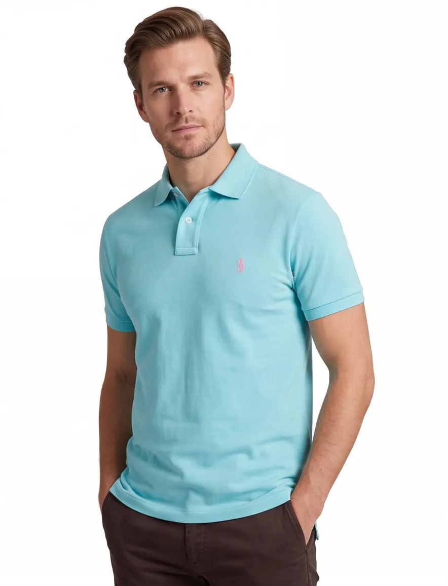 Polo Ralph Lauren poloshirt Turquoise 2 knopen