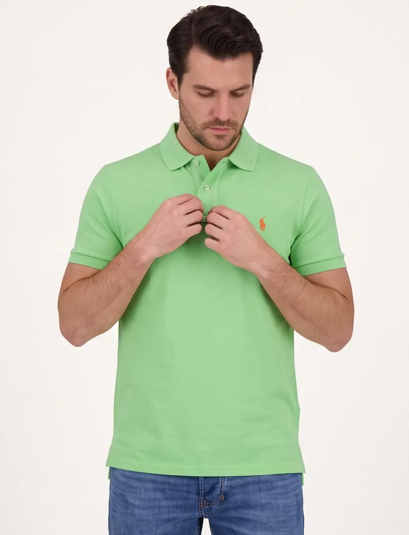 Poloshirt lichtgroen Polo Ralph Lauren classics slim fit