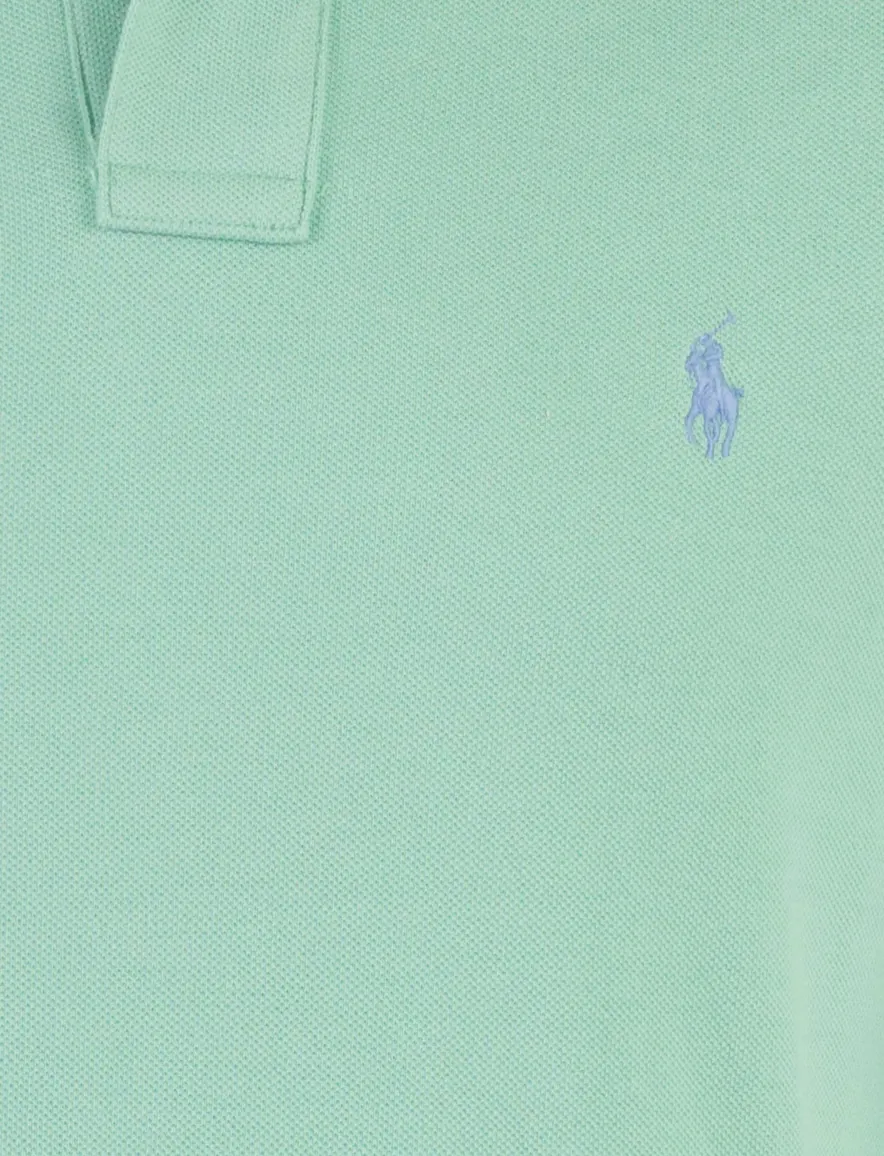 groen poloshirt Ralph Lauren slim fit 2 knoops