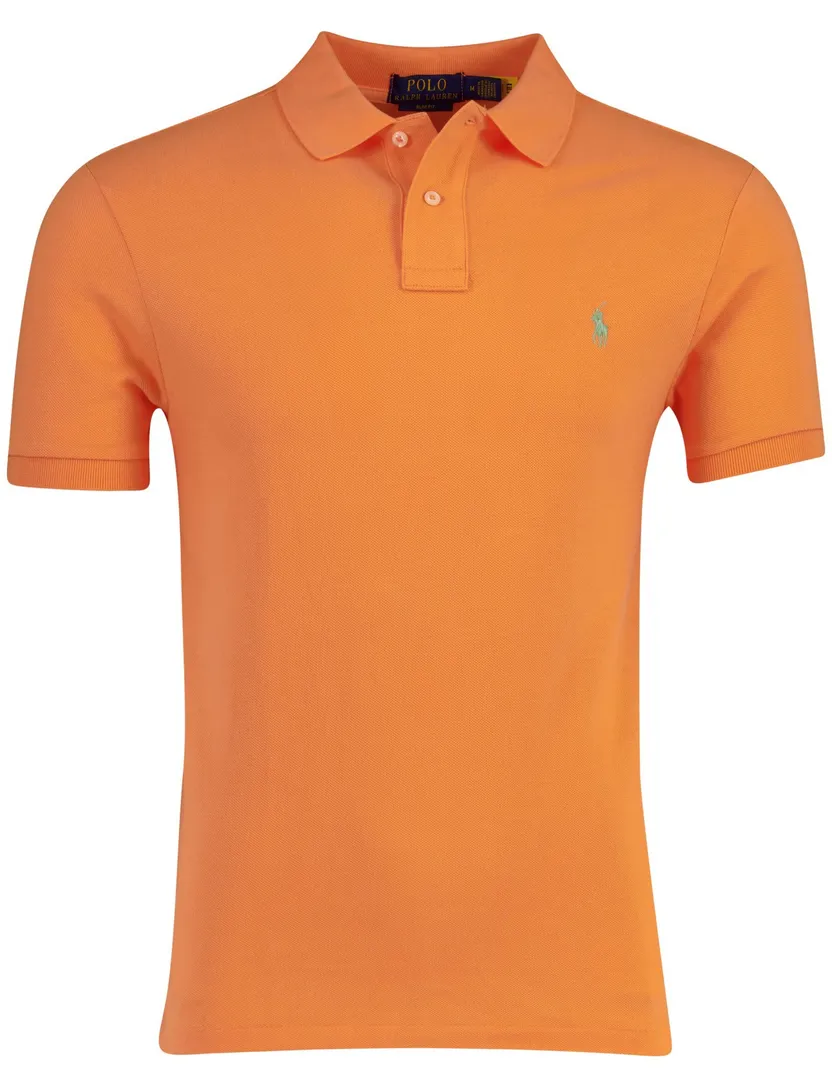 Poloshirt oranje Polo Ralph Lauren classics slim fit