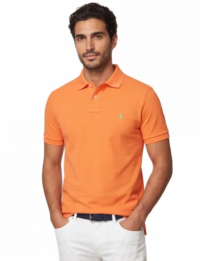 Polo Ralph Lauren Poloshirt oranje Polo Ralph Lauren classics slim fit
