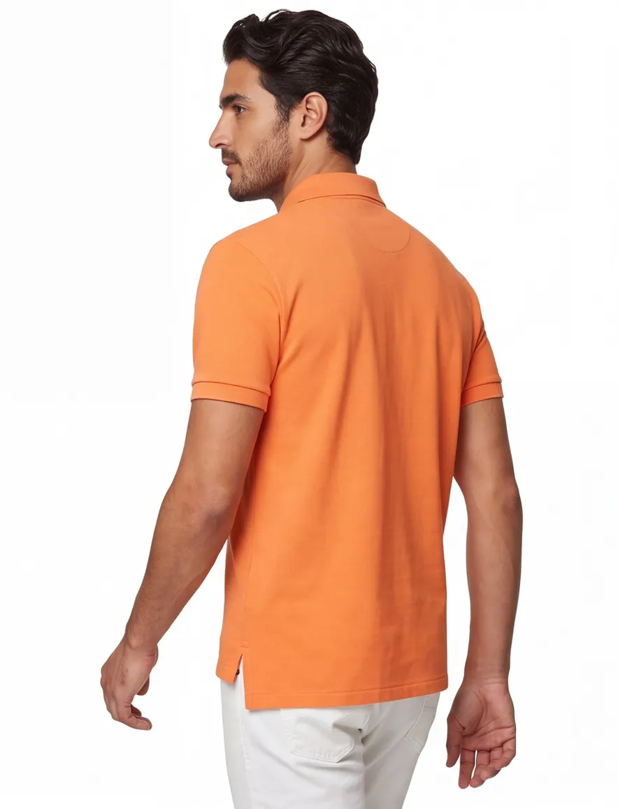 Polo Ralph Lauren oranje poloshirt slim fit katoen