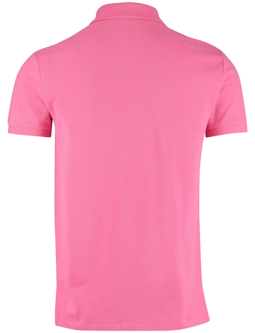 Roze Polo Slim Fit Polo Ralph Lauren eenkleurig blauw logo