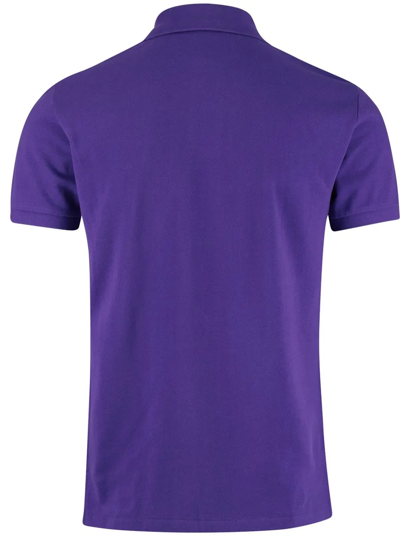 Paarse Polo Slim Fit Polo Ralph Lauren eenkleurig groen logo