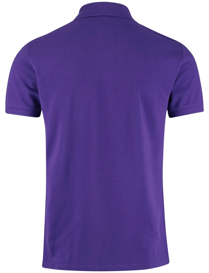 Polo Ralph Lauren Slim fit Polo Paars effen groen logo