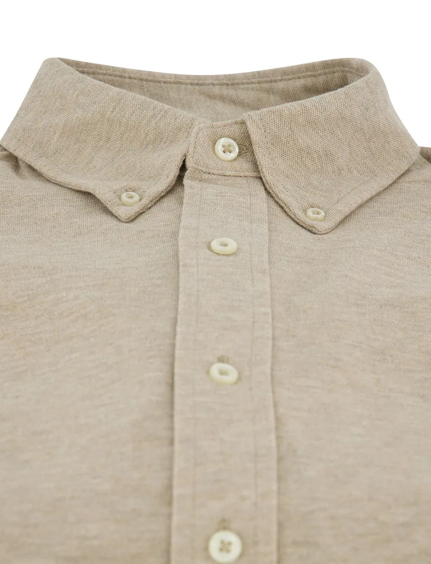 Polo Ralph Lauren Overhemd beige gemeleerd