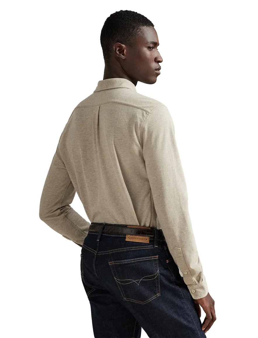 Polo Ralph Lauren Overhemd beige gemeleerd