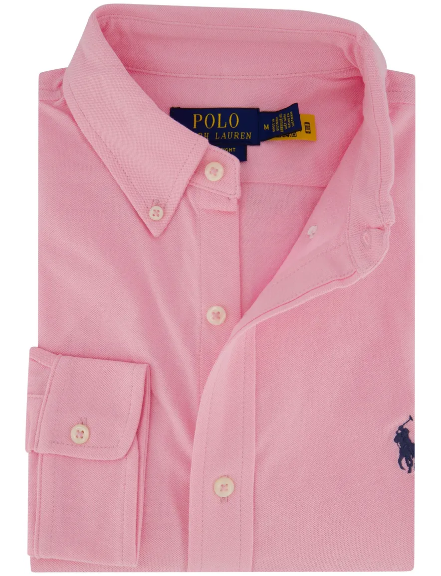 roze overhemd Polo Ralph Lauren button down boord