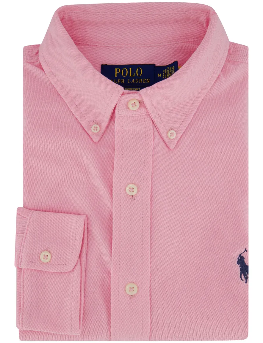 roze overhemd Polo Ralph Lauren button down boord