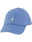 cap lichtblauw 100% katoen Polo Ralph Lauren met geel logo