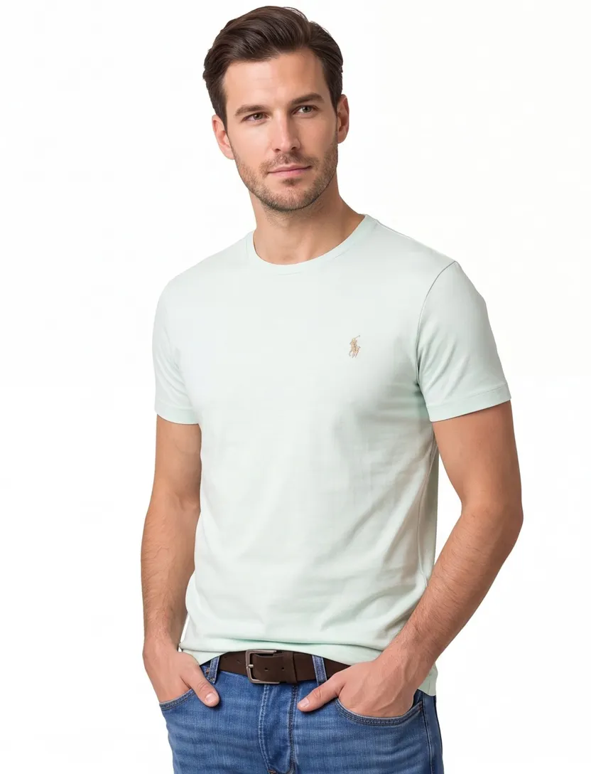 Beige t-shirt Polo Ralph Lauren Custom Slim Fit