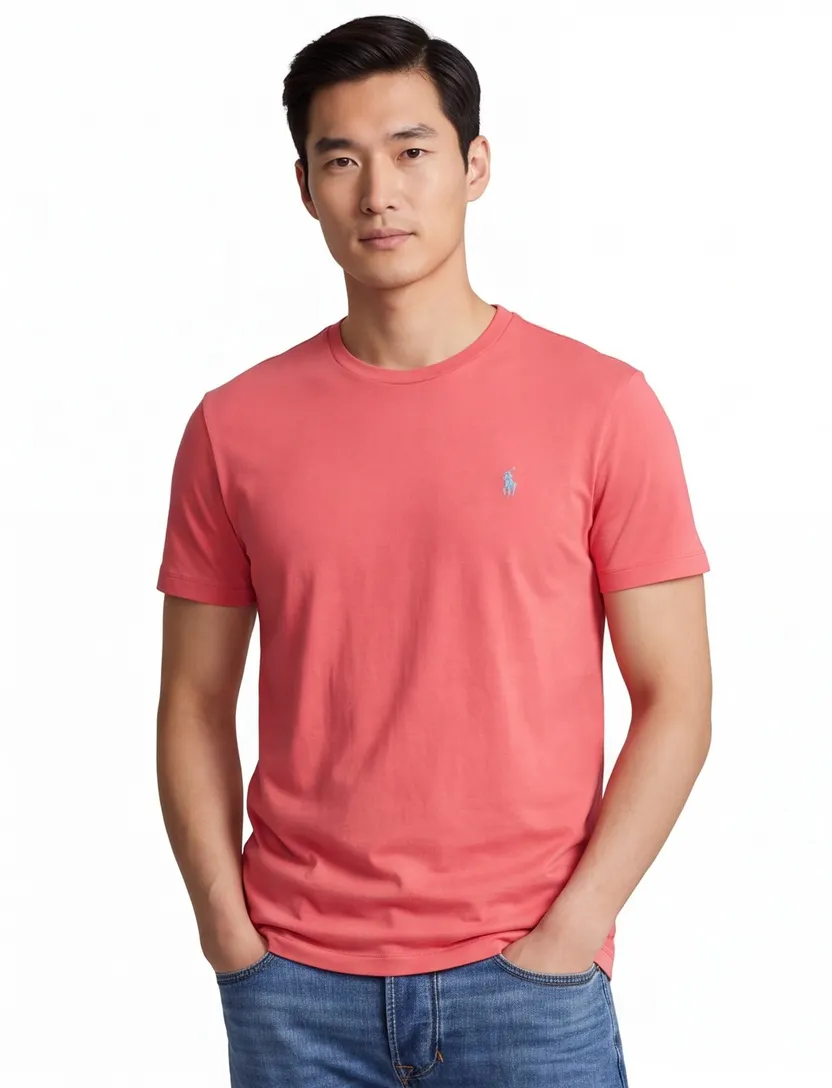 Polo Ralph Lauren rood t-shirt Custom Slim Fit