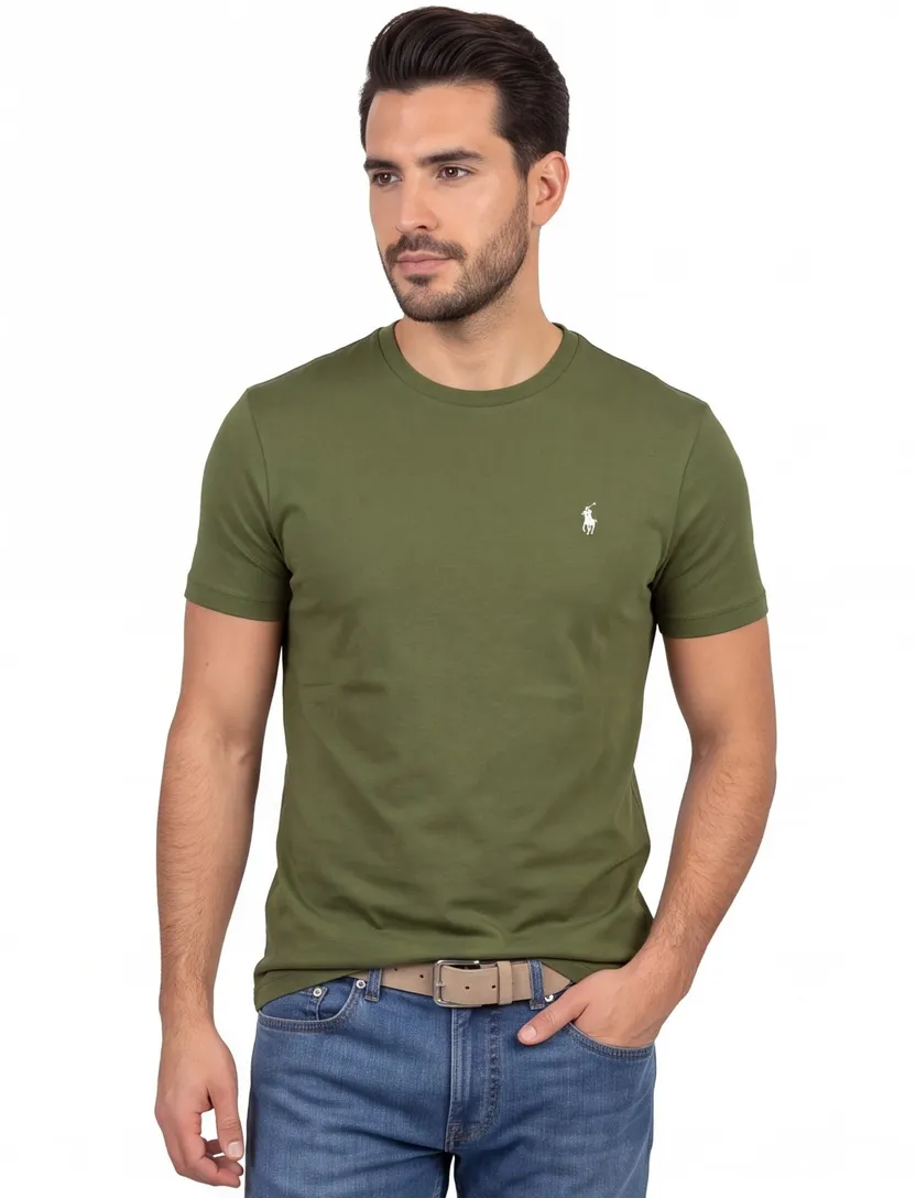 Groen Polo Ralph Lauren Custom Slim Fit t-shirt
