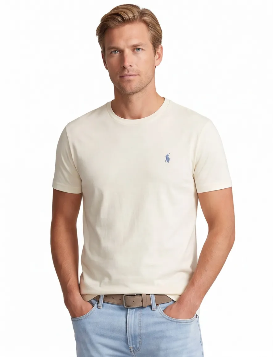 T-shirt Polo Ralph Lauren beige Custom Slim Fit