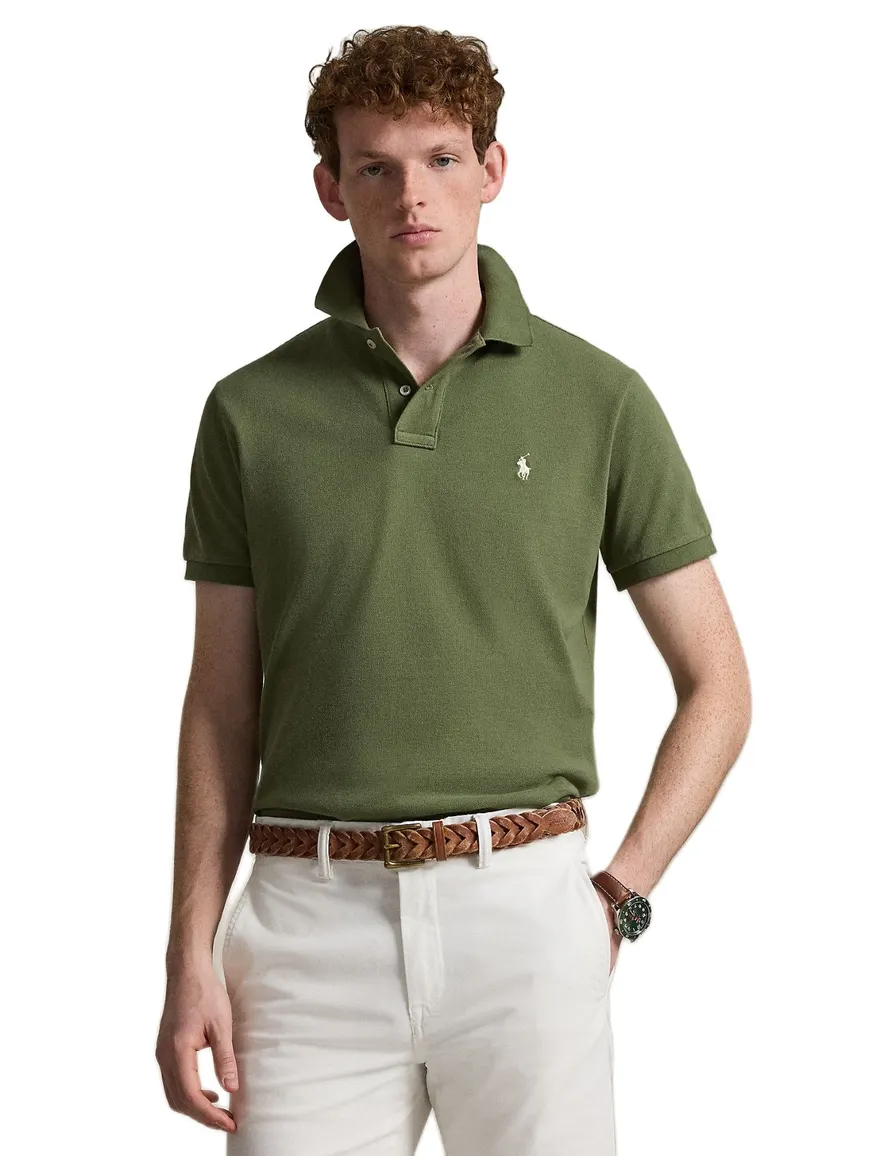 Polo Ralph Lauren poloshirt groen Custom Slim Fit