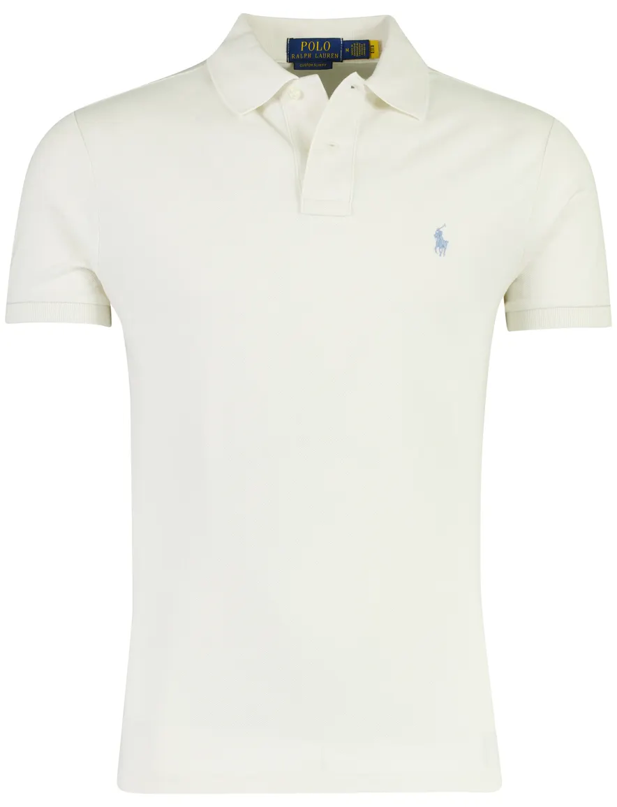 creme poloshirt Ralph Lauren normale fit 100% katoen