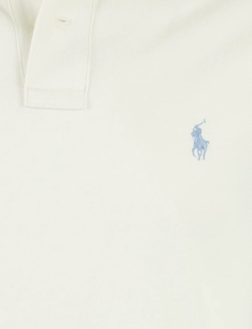 creme poloshirt Ralph Lauren normale fit 100% katoen