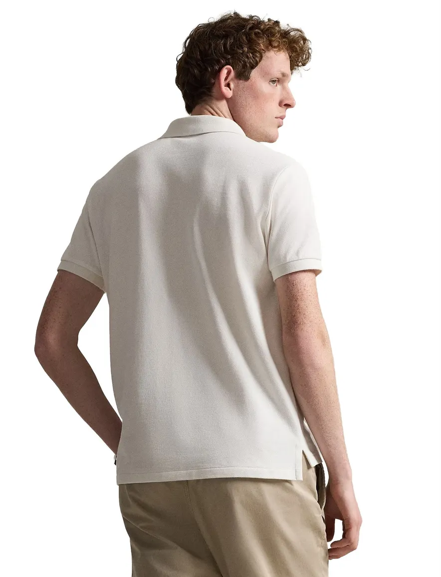 creme poloshirt Ralph Lauren normale fit 100% katoen