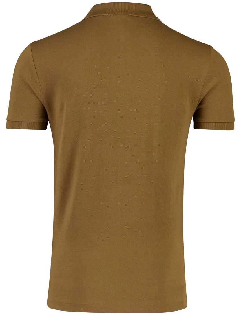 Polo bruin met 2 knopen Polo ralph lauren custom slim fit