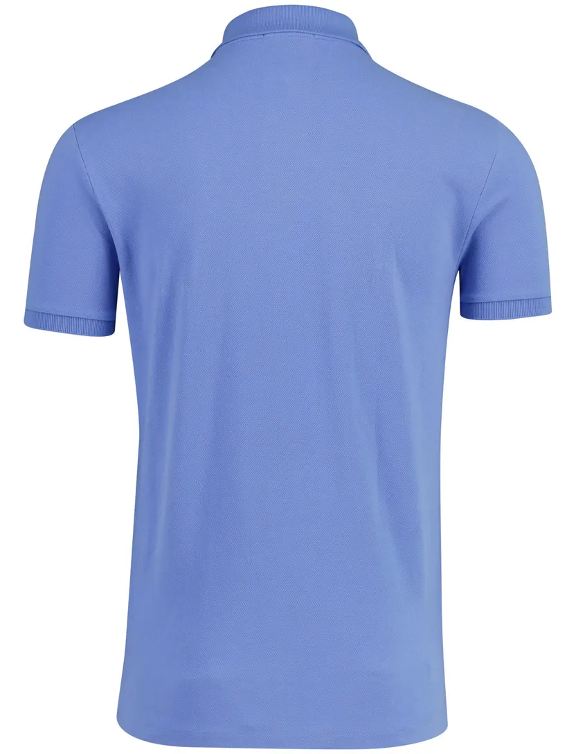 Polo Ralph Lauren poloshirt blauw slim fit 2 knoops