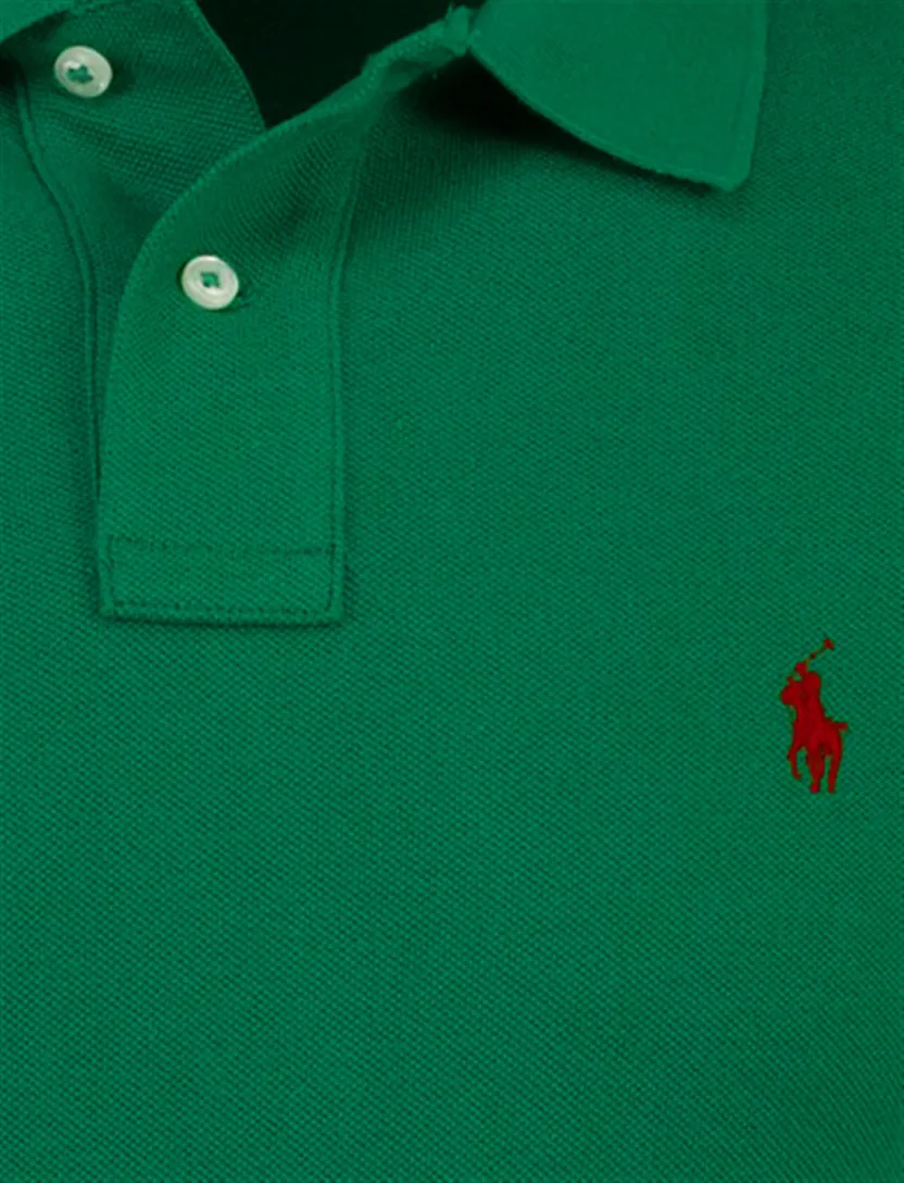 Poloshirt groen Polo Ralph Lauren classics met rood paardje