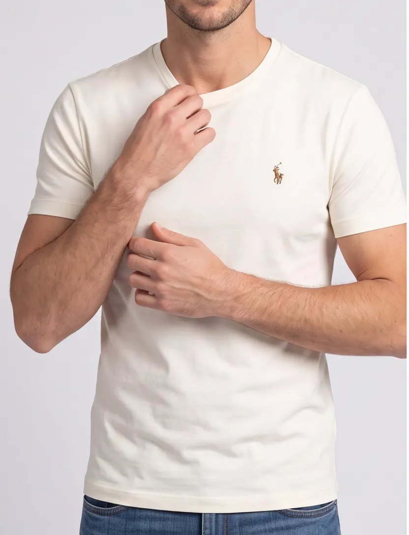 Beige Polo Ralph Lauren Custom Slim Fit