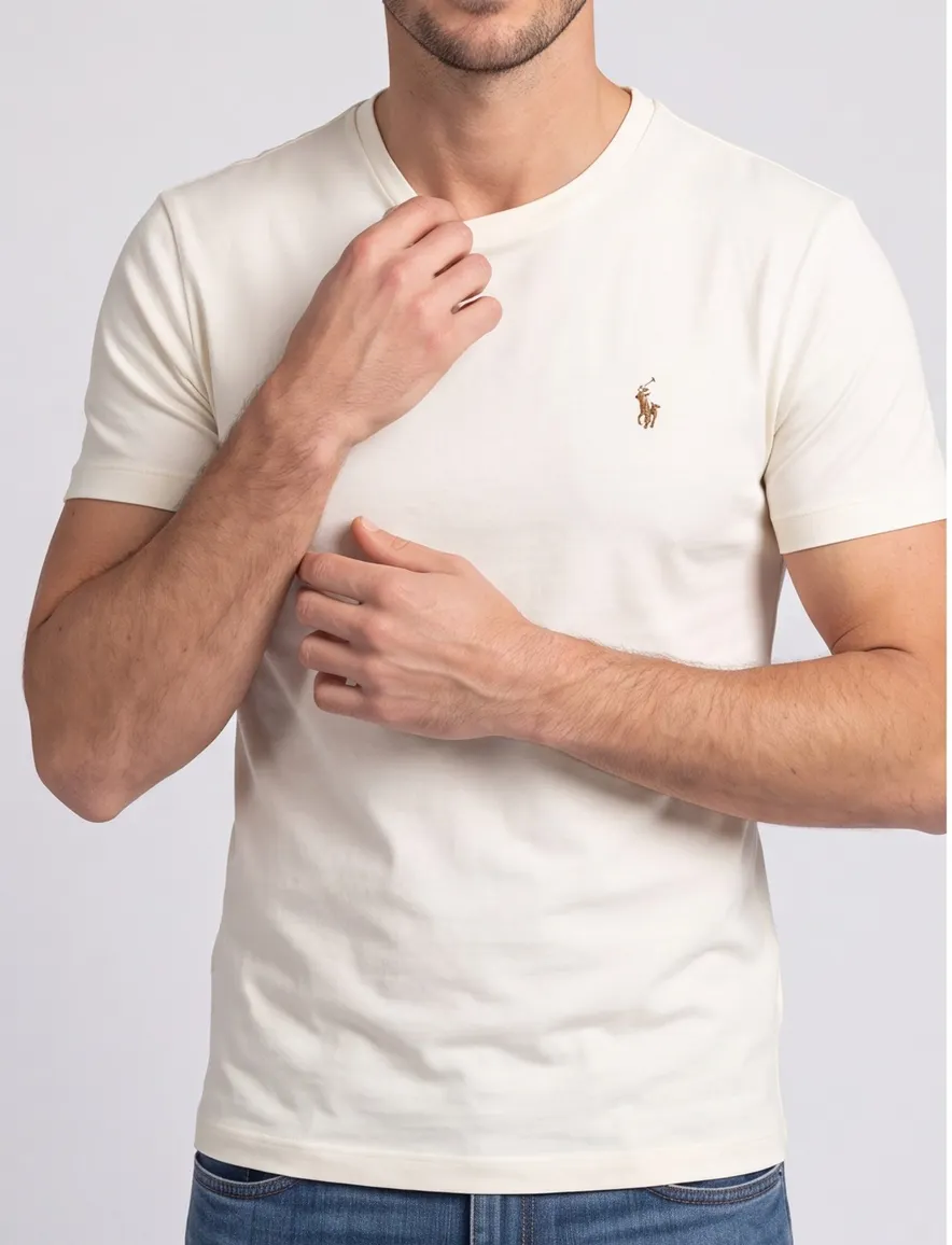T-shirt beige Polo Ralph Lauren Custom Slim Fit