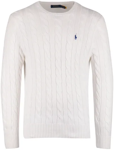 Polo Ralph Lauren Witte kabeltrui Polo Ralph Lauren normale fit