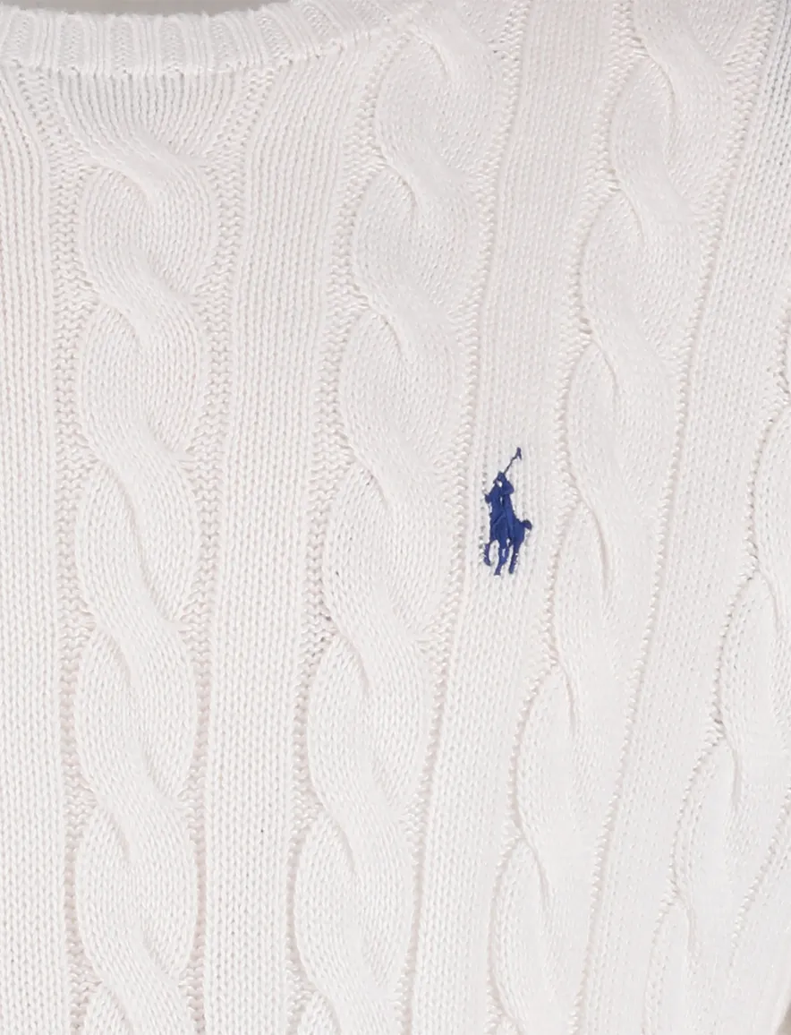 Polo Ralph Lauren cable knitted trui wit