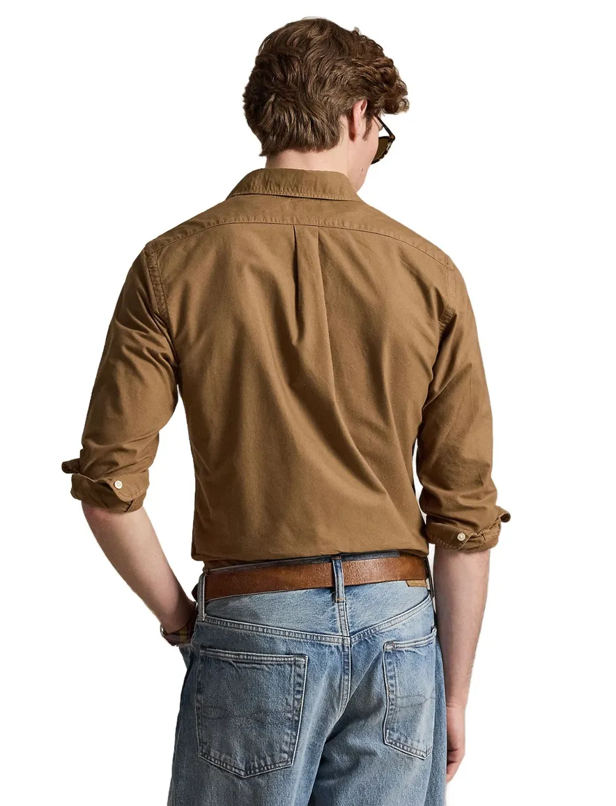 Polo Ralph Lauren custom fit overhemd bruin