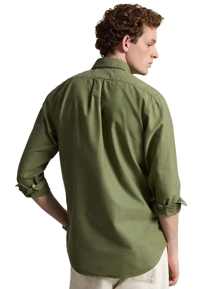 donkergroen overhemd Polo Ralph Lauren custom fit
