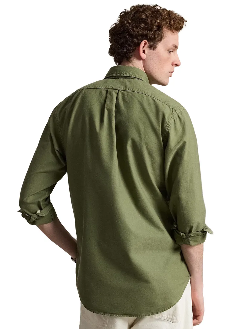 overhemd legergroen Polo Ralph Lauren custom fit button down