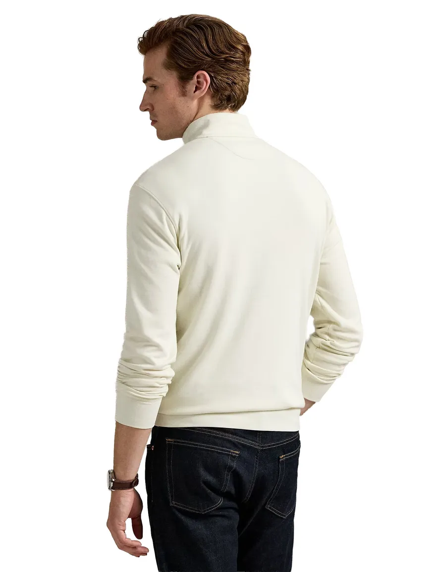 Polo Ralph Lauren Half Zip trui creme effen