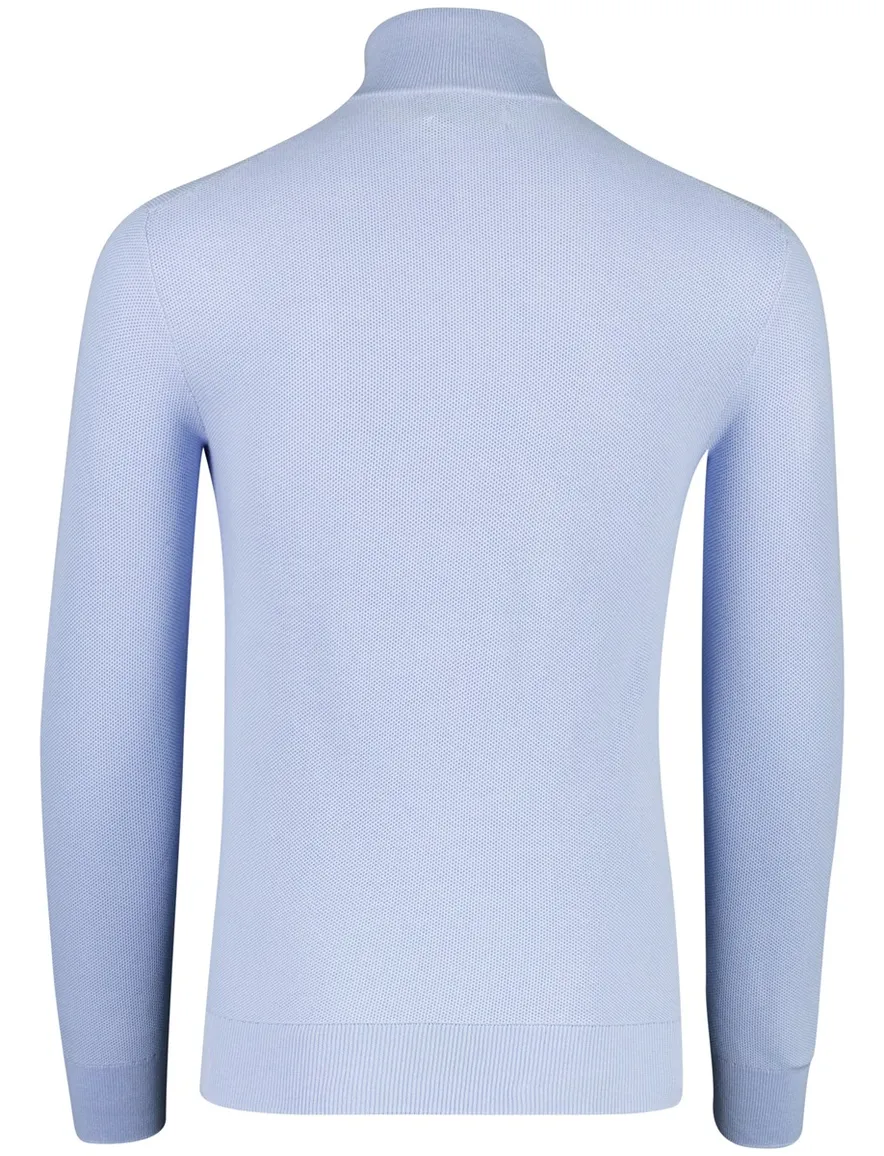Polo Ralph Lauren half zip trui lichtblauw katoen