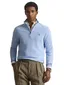 Half zip trui Polo Ralph Lauren lichtblauw katoen wijde fit