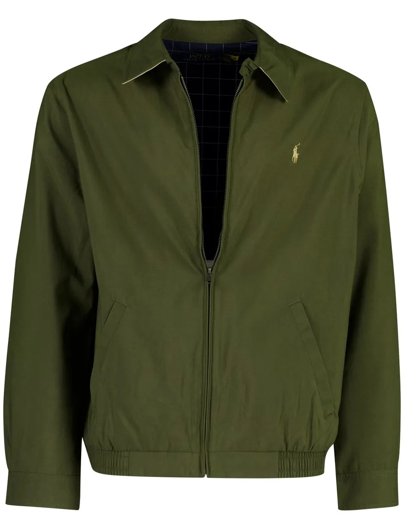 Zomerjas Polo Ralph Lauren groen kort normale fit met rits