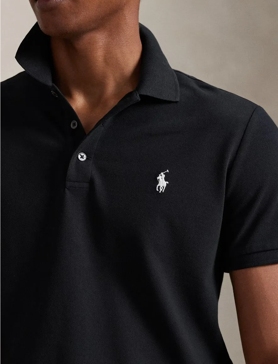 Polo Ralph Lauren polo zwart custom slim fit