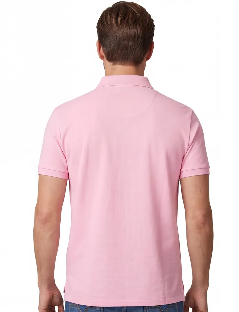 Roze Polo Polo Ralph Lauren Custom Slim Fit eenkleurig paars logo