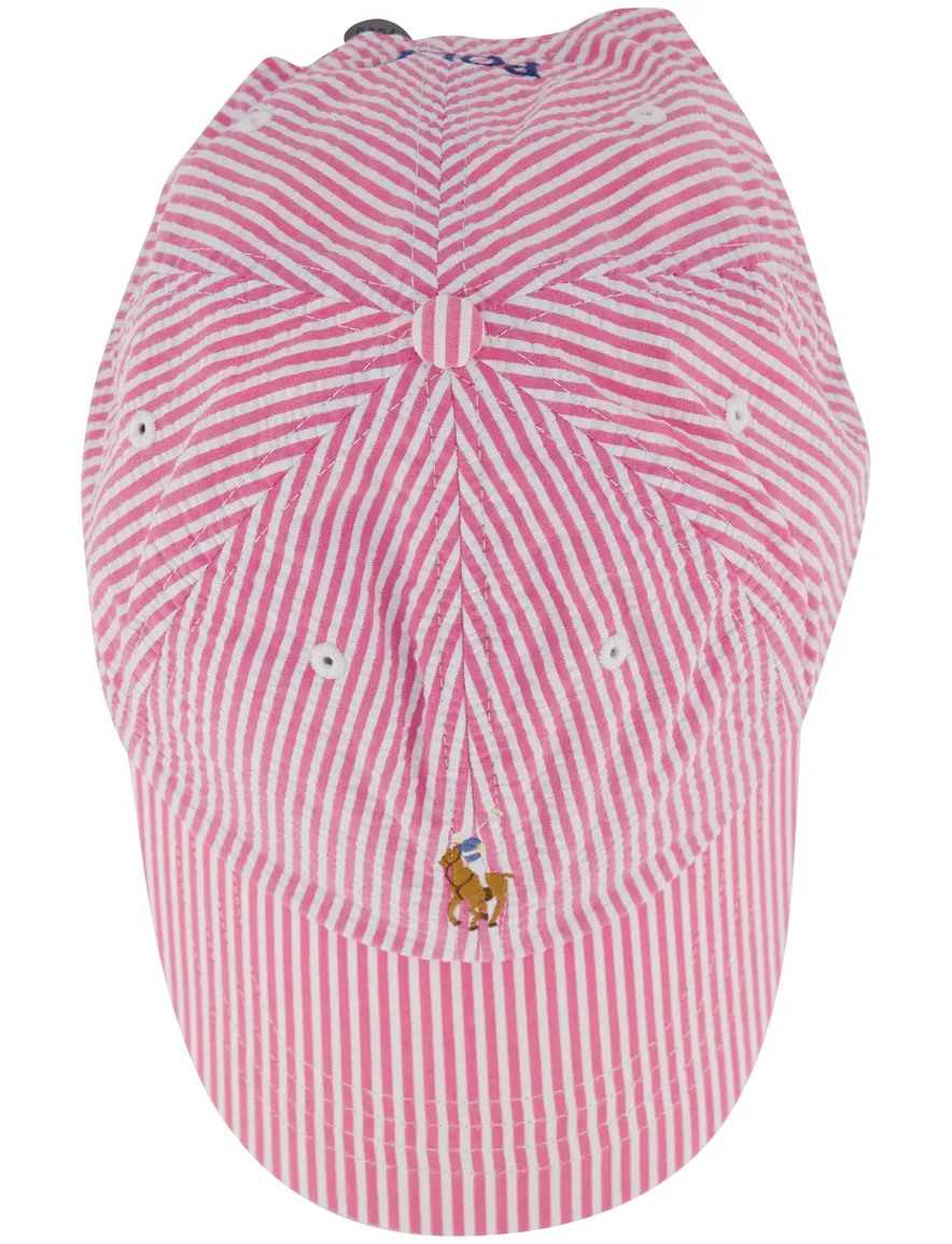 Polo Ralph Lauren Caps roze wit gestreept