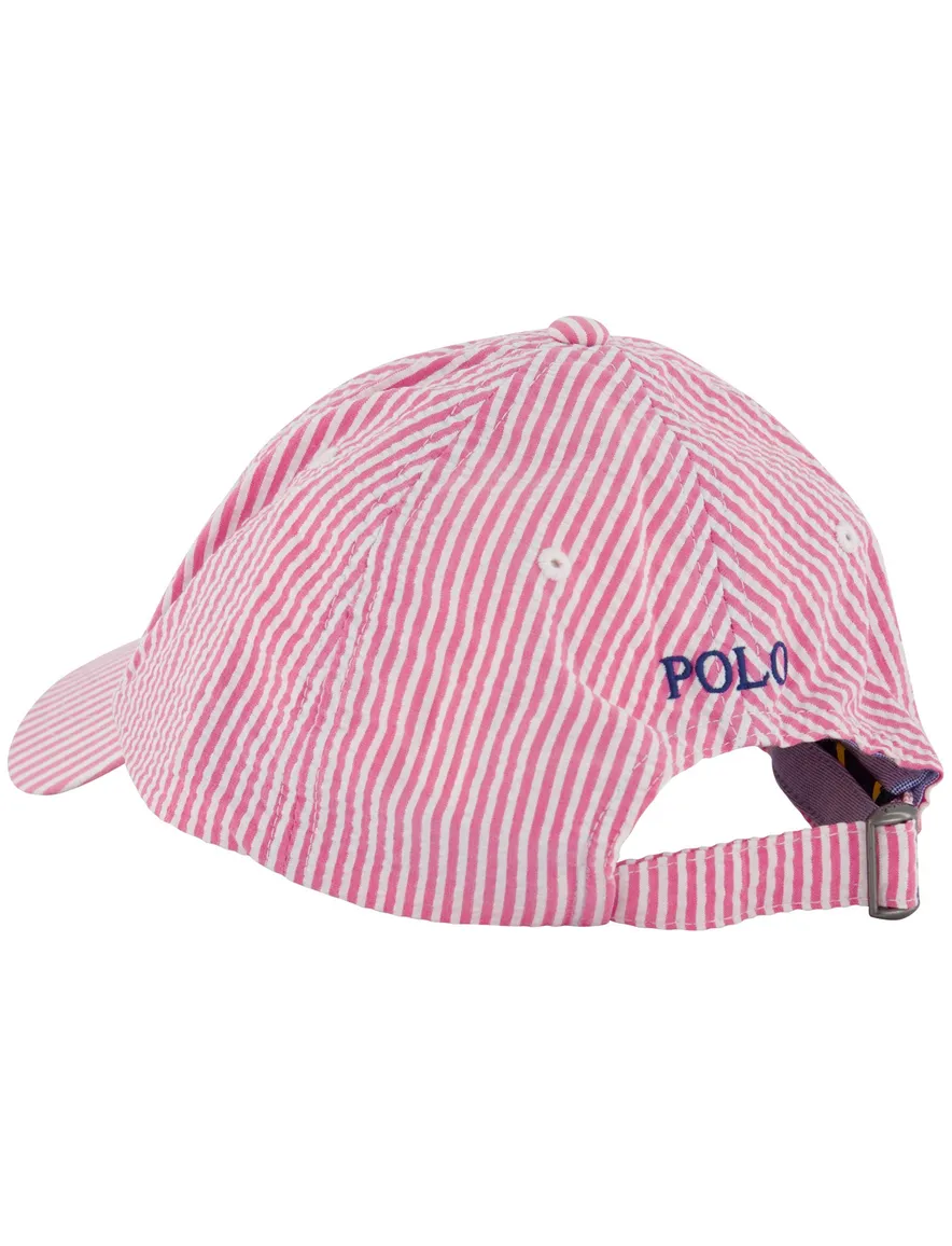 cap wit en roze katoen Polo Ralph Lauren met logo